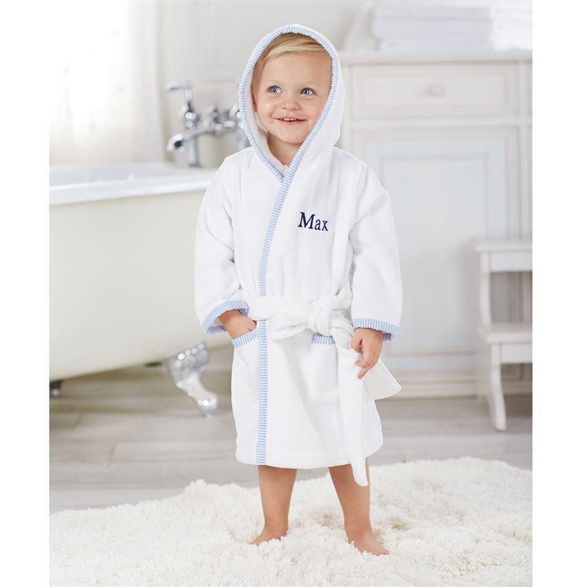 Seersucker Hooded Robe