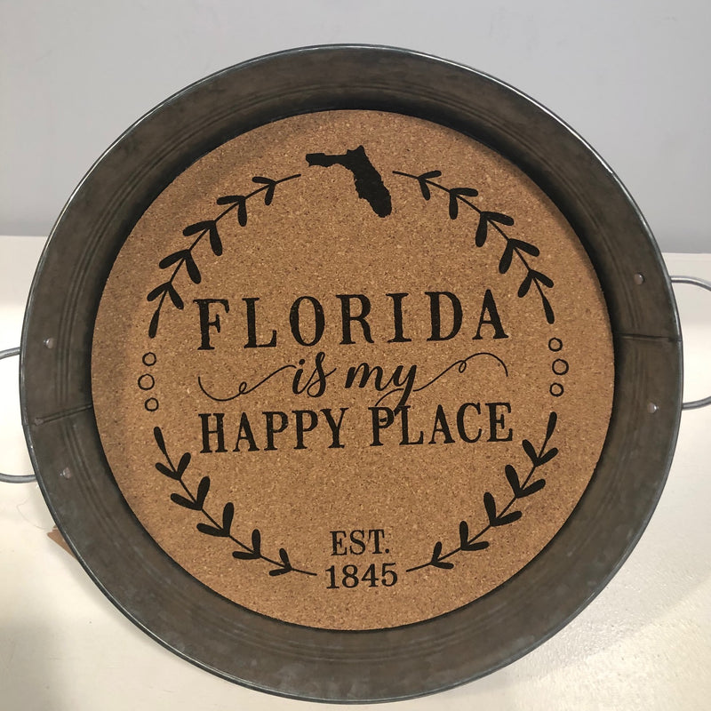 Serving Tray with Cork Insert - Premade