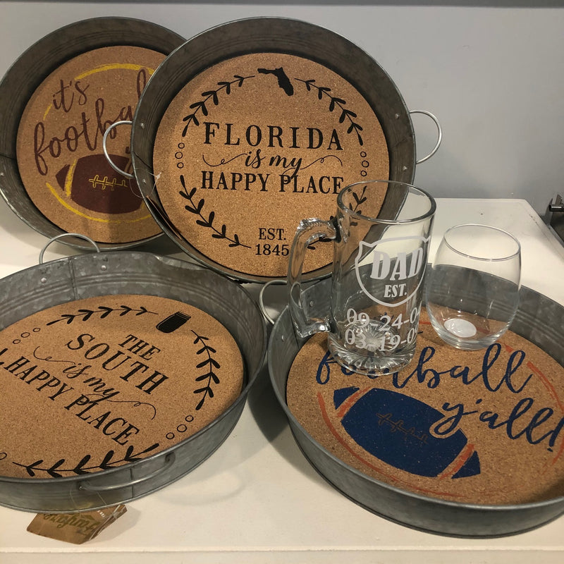 Serving Tray with Cork Insert - Premade