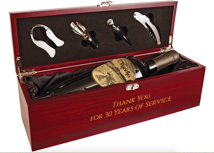 Rosewood Finish Single Wine Box