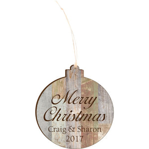 Light Faux Wood Ornament